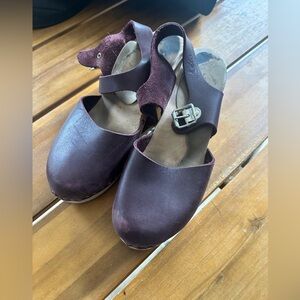 Women's Lotta for Stockholm Burgundy Leather clogs